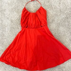 Zara bright orange dress